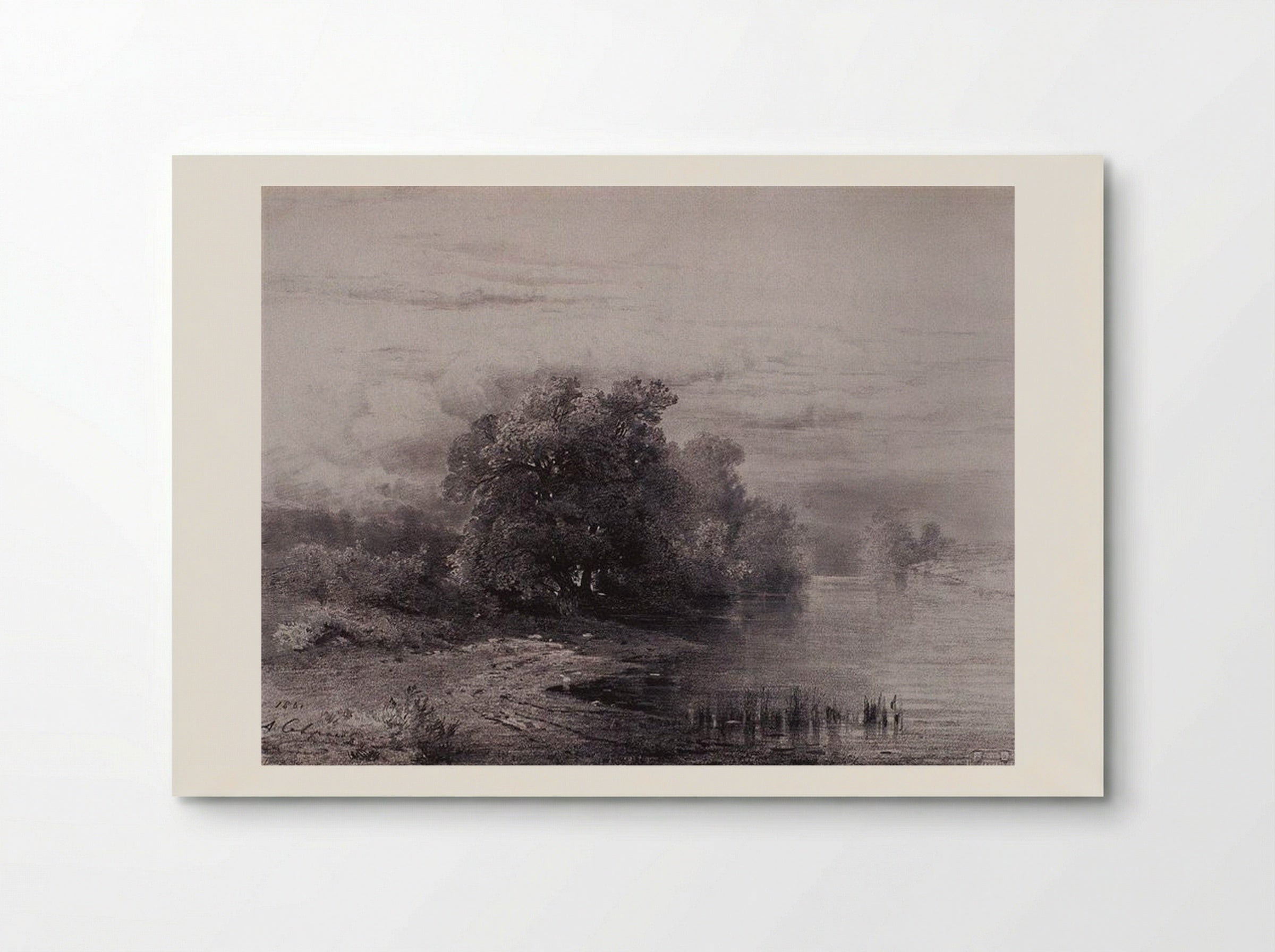 Trees by the River - Aleksey Savrasov - Poster