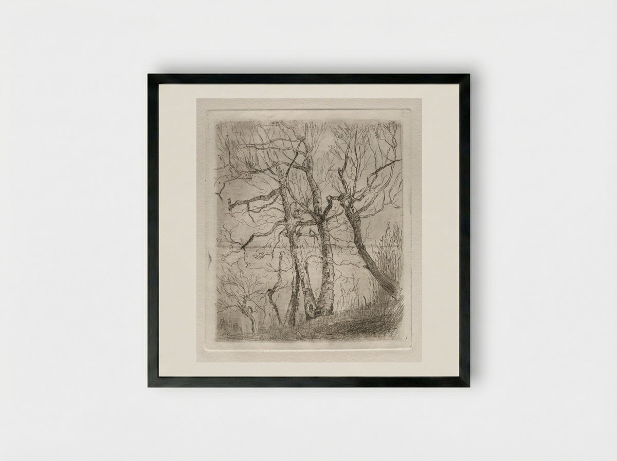 Trees - Otto H. Bacher - Framed Print Black