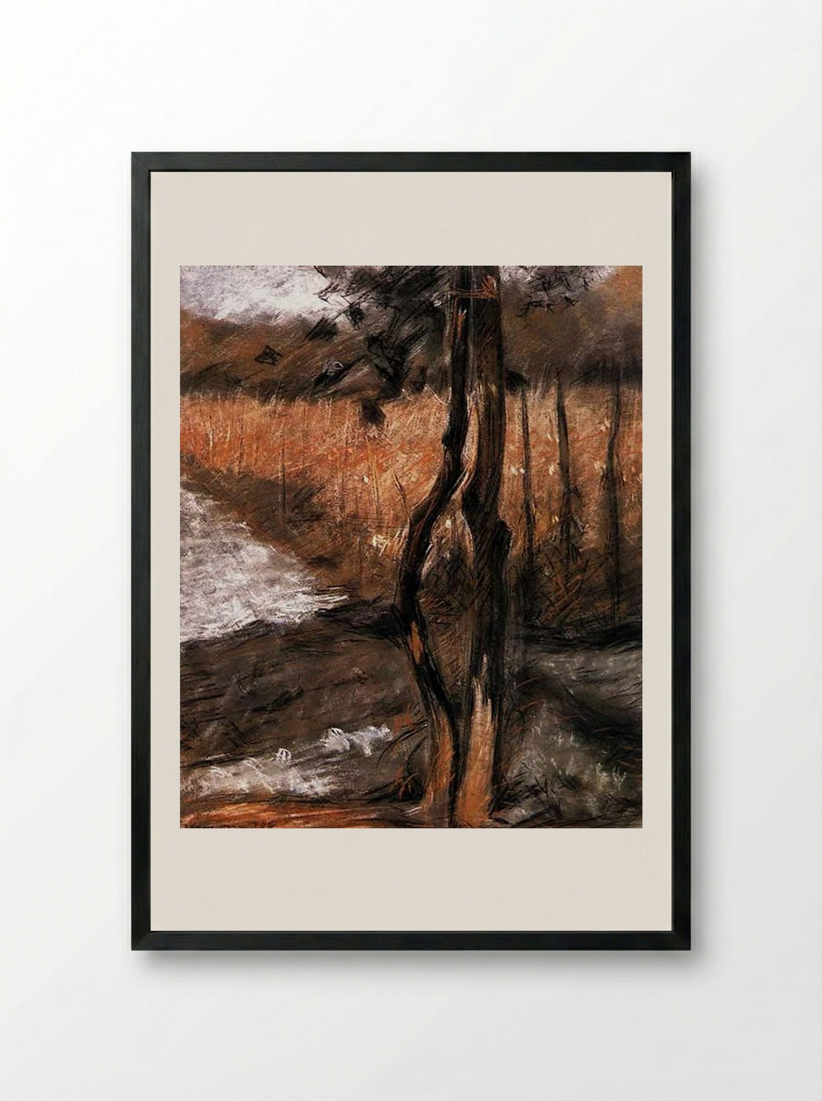 Trees - Umberto Boccioni - Framed Print Black