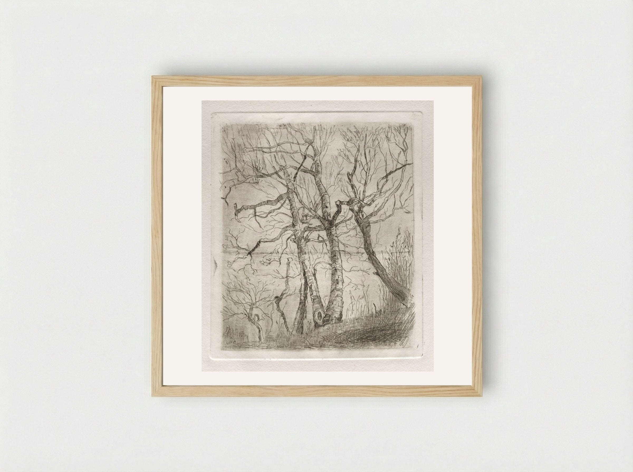 Trees - Otto H. Bacher - Framed Print Wood