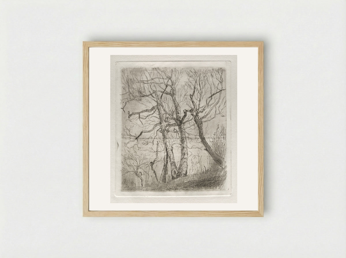 Trees - Otto H. Bacher - Framed Print Wood