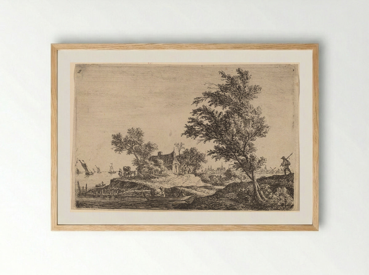 Trees - Anthonie Waterloo - Framed Print Wood