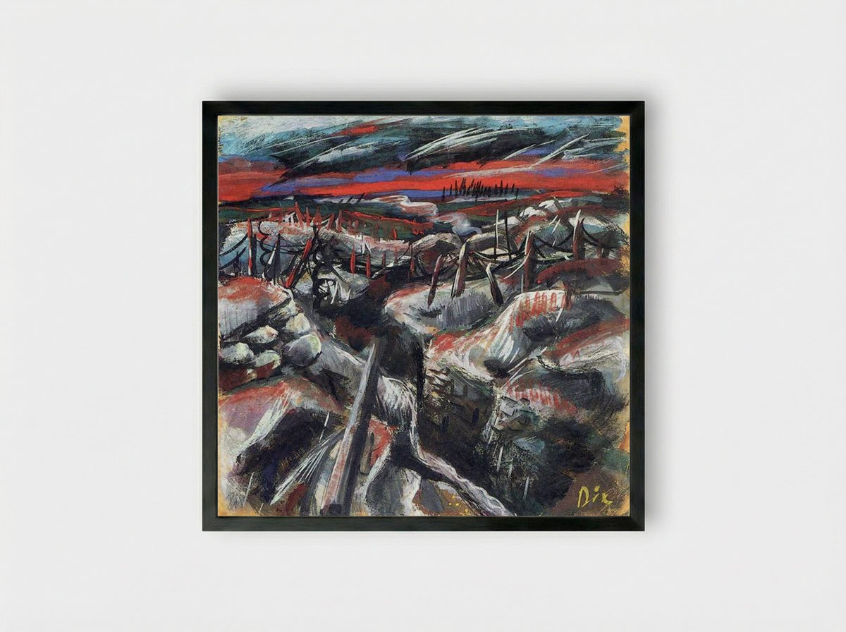 Trenches - Otto Dix - Framed Print Black
