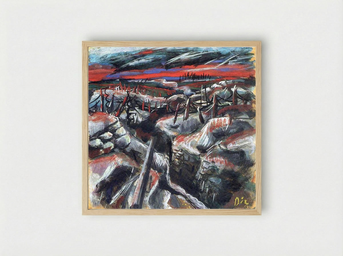Trenches - Otto Dix - Framed Print Wood
