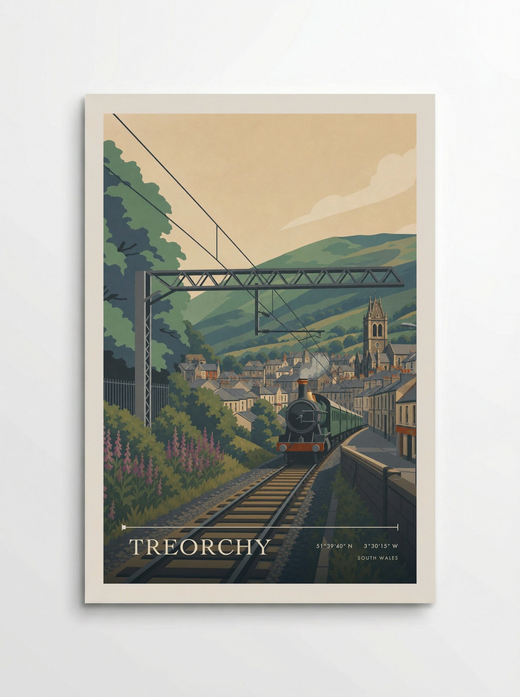 Treorchy South Wales Wales Travel Poster - Poster