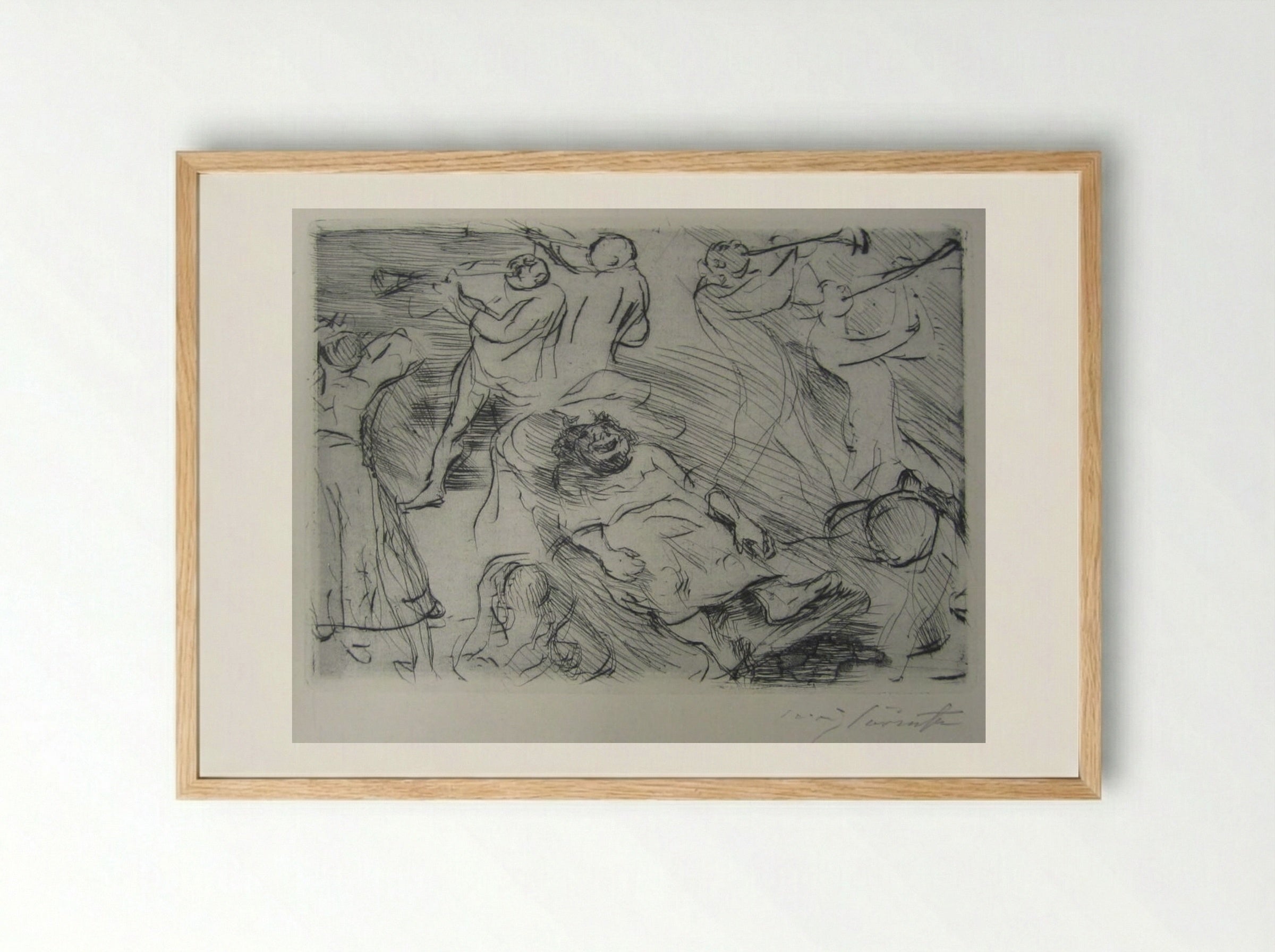 Trimalchio's Funeral - Lovis Corinth - Framed Print Wood