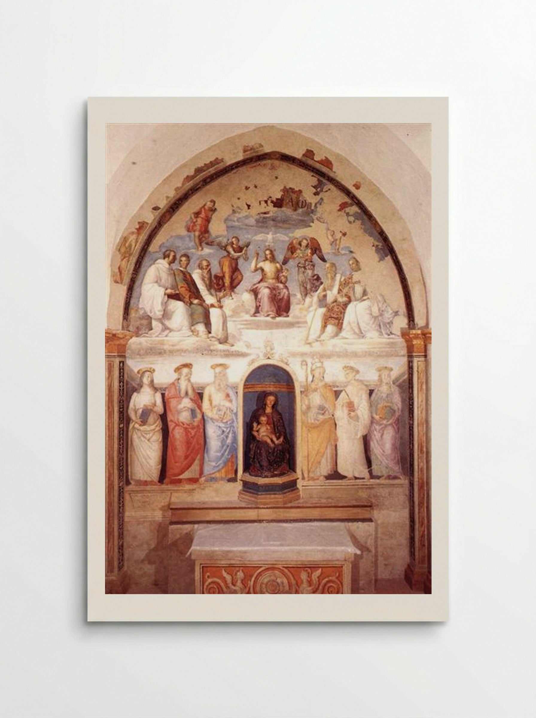 Trinity and Six Saints - Pietro Perugino - Poster
