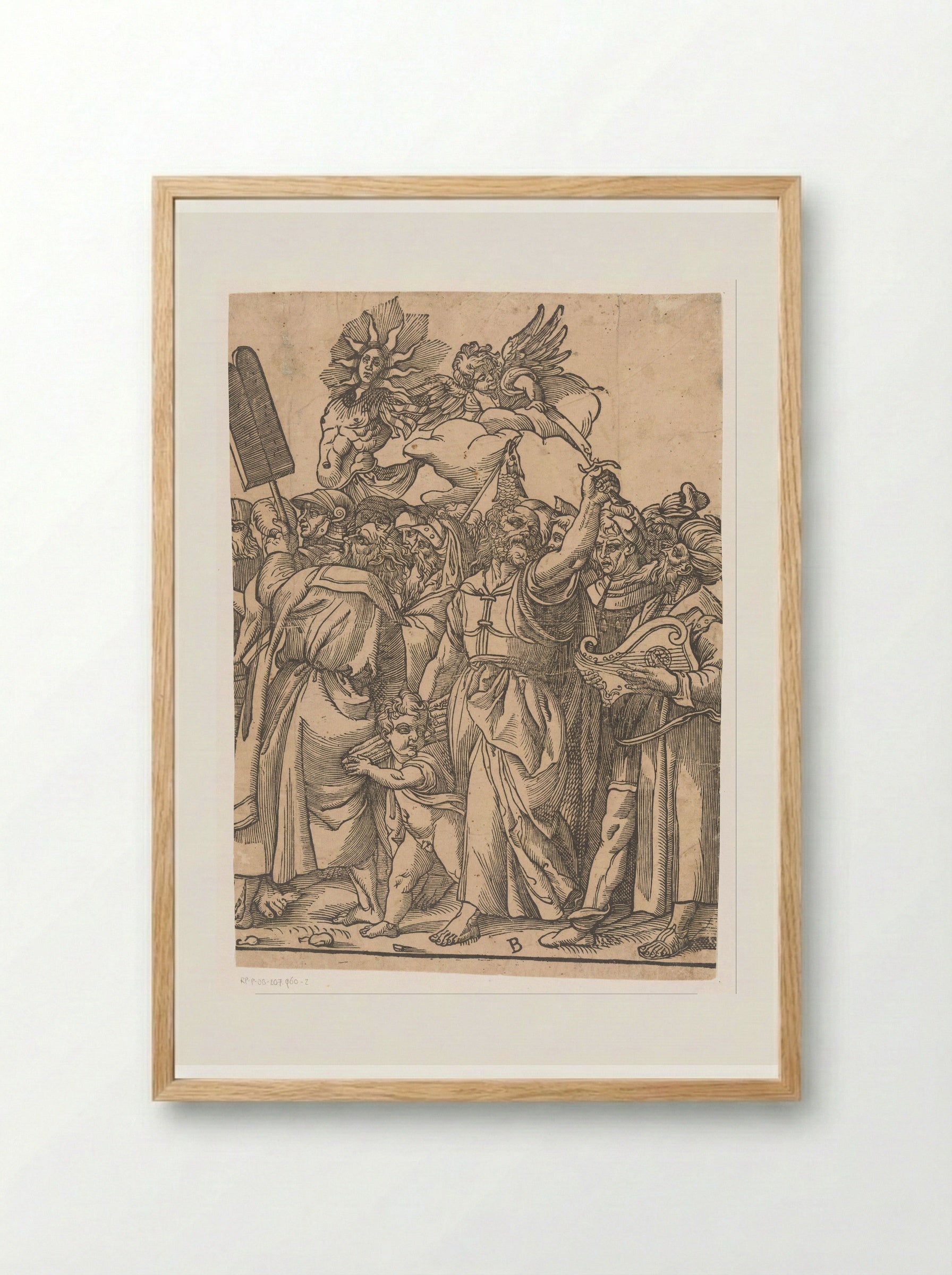 Triomf van Christus (tweede deel) - Andrea Andreani - Framed Print Wood