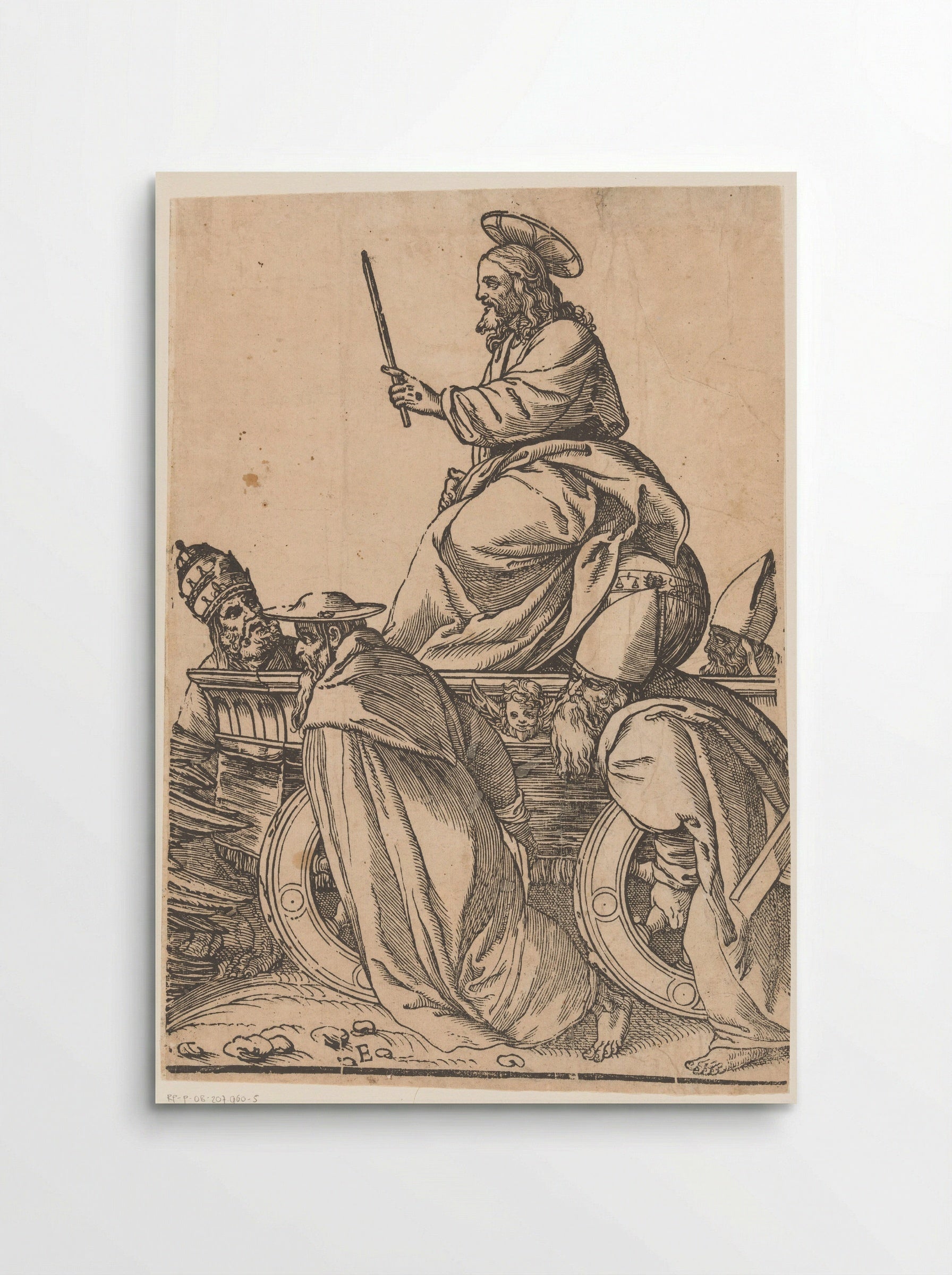 Triomf van Christus (vijfde deel) - Andrea Andreani - Poster