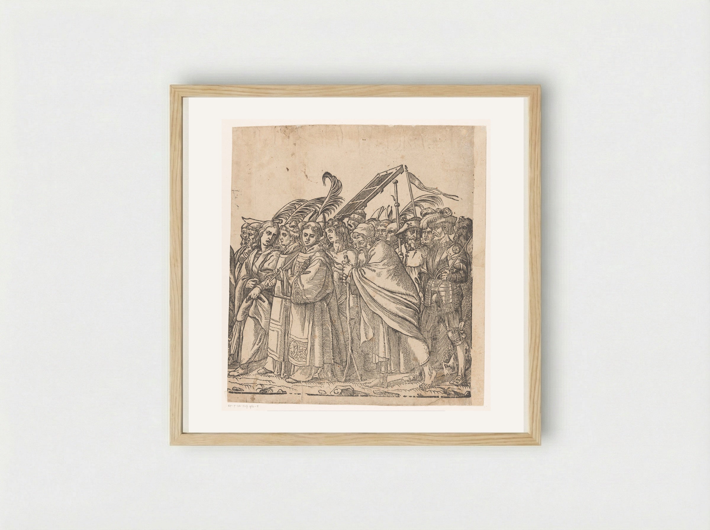 Triomf van Christus (zevende deel) - Andrea Andreani - Framed Print Wood