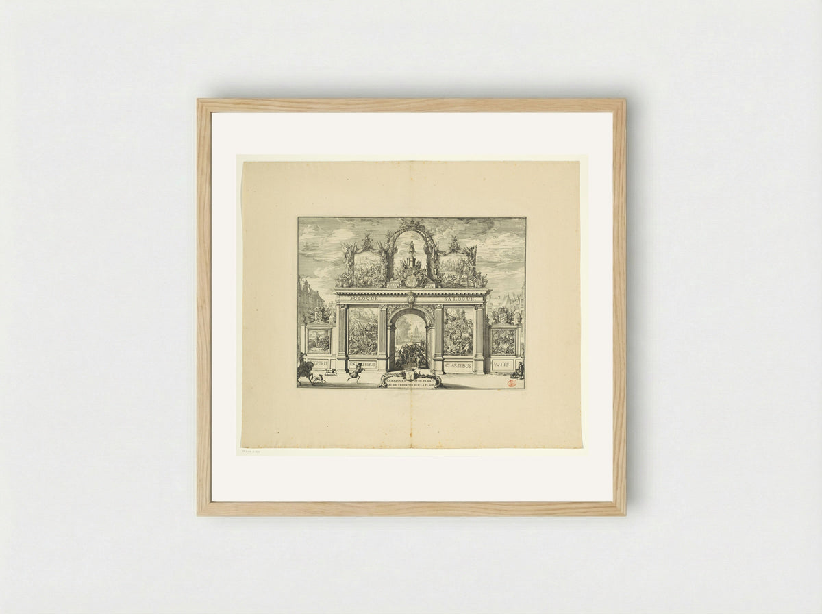 Triomfboog op de Plaats - Romeyn de Hooghe - Framed Print Wood