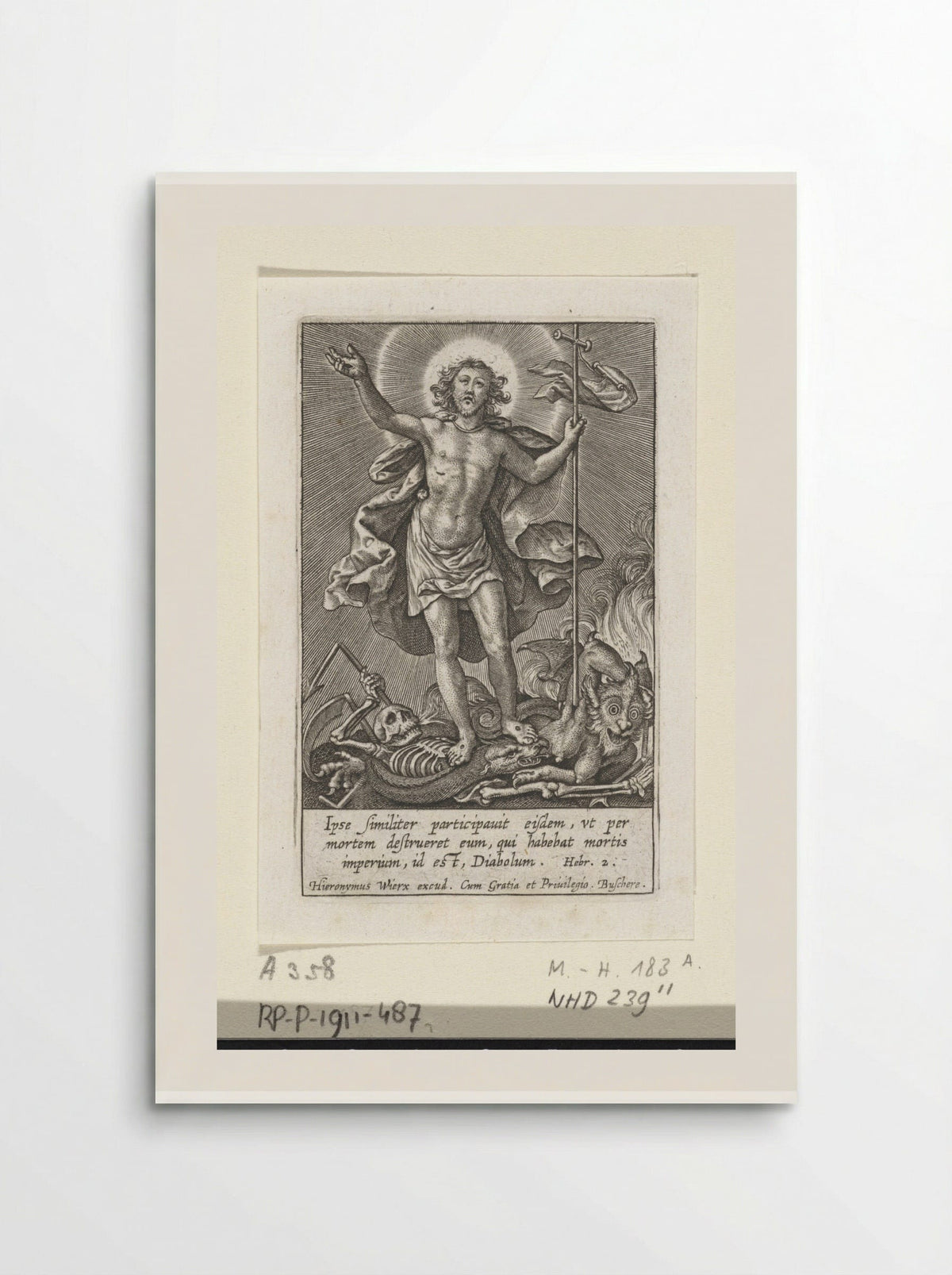 Triomferende Christus - Hieronymus Wierix - Poster