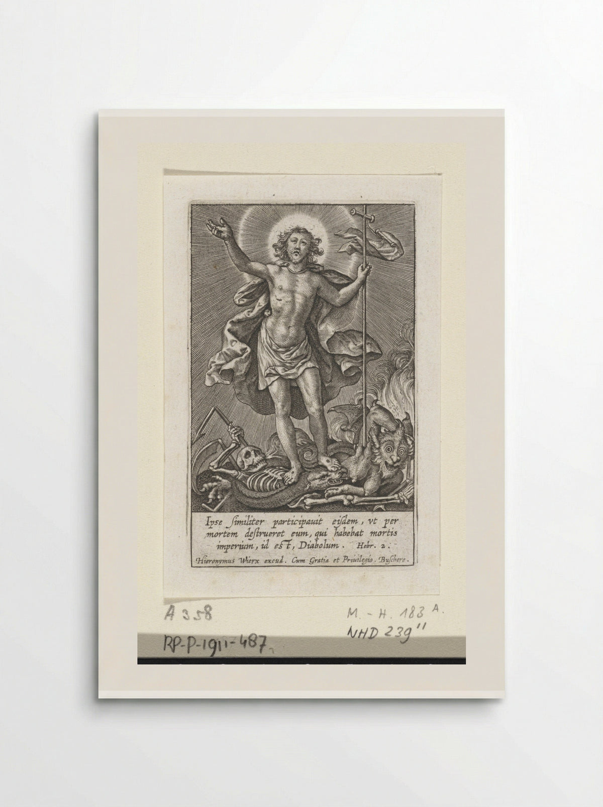 Triomferende Christus - Hieronymus Wierix - Poster