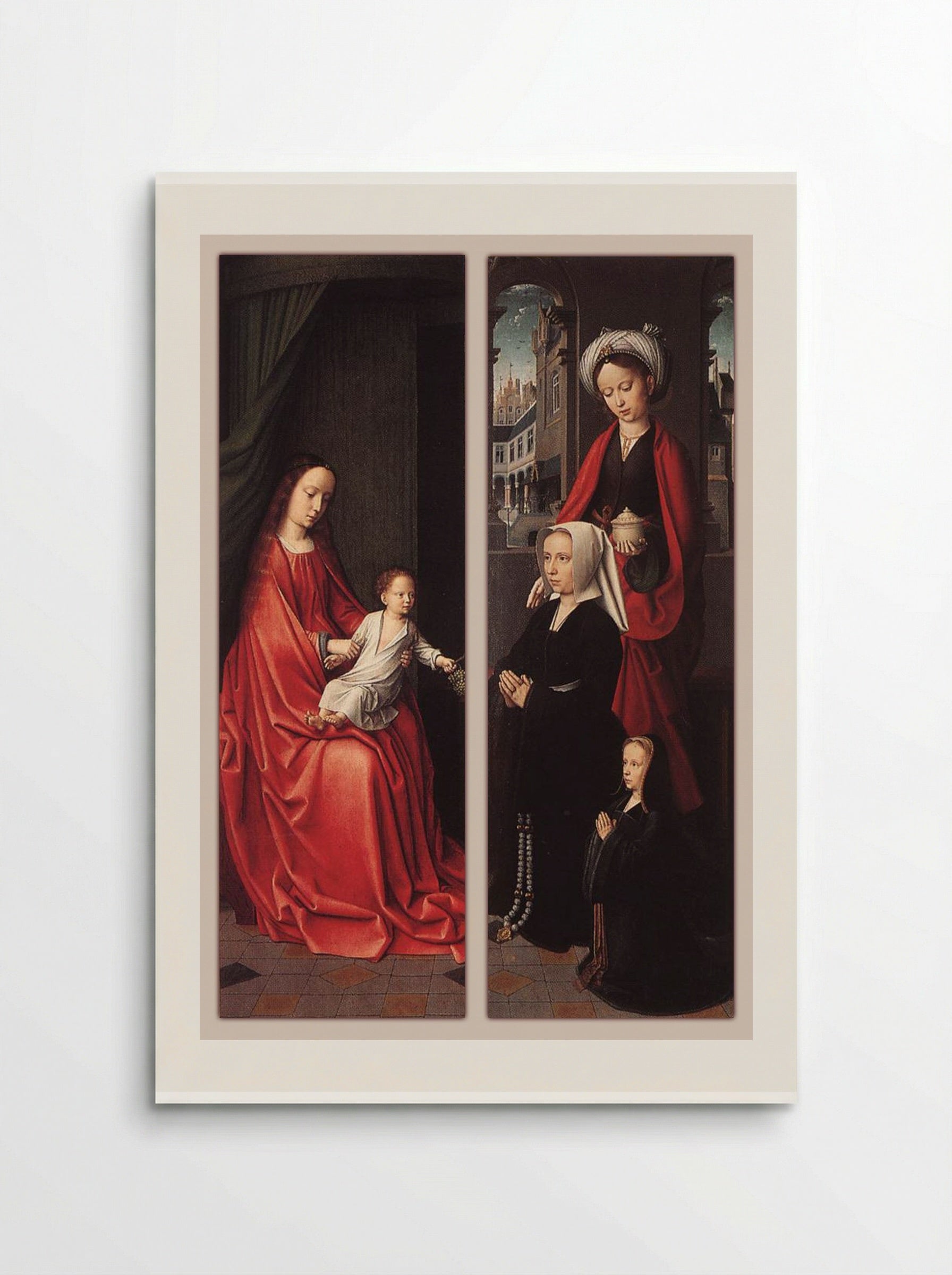 Triptych of Jan Des Trompes (rear of the wings) - Gerard David - Poster