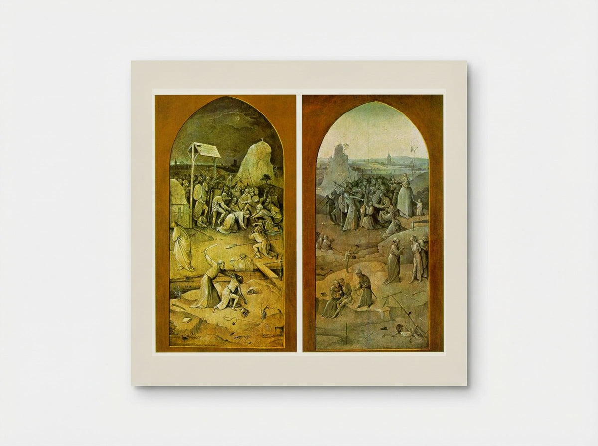 Triptych of the Temptation of St Anthony (Exterior Panels) - Hieronymus Bosch - Poster