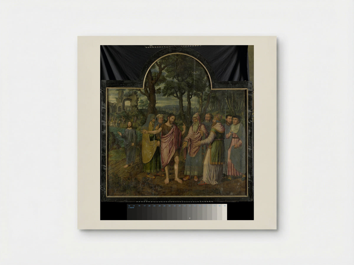 Triptych with Scenes from the Life of Saint John the Baptist - Jan van Coninxloo (II) - Poster