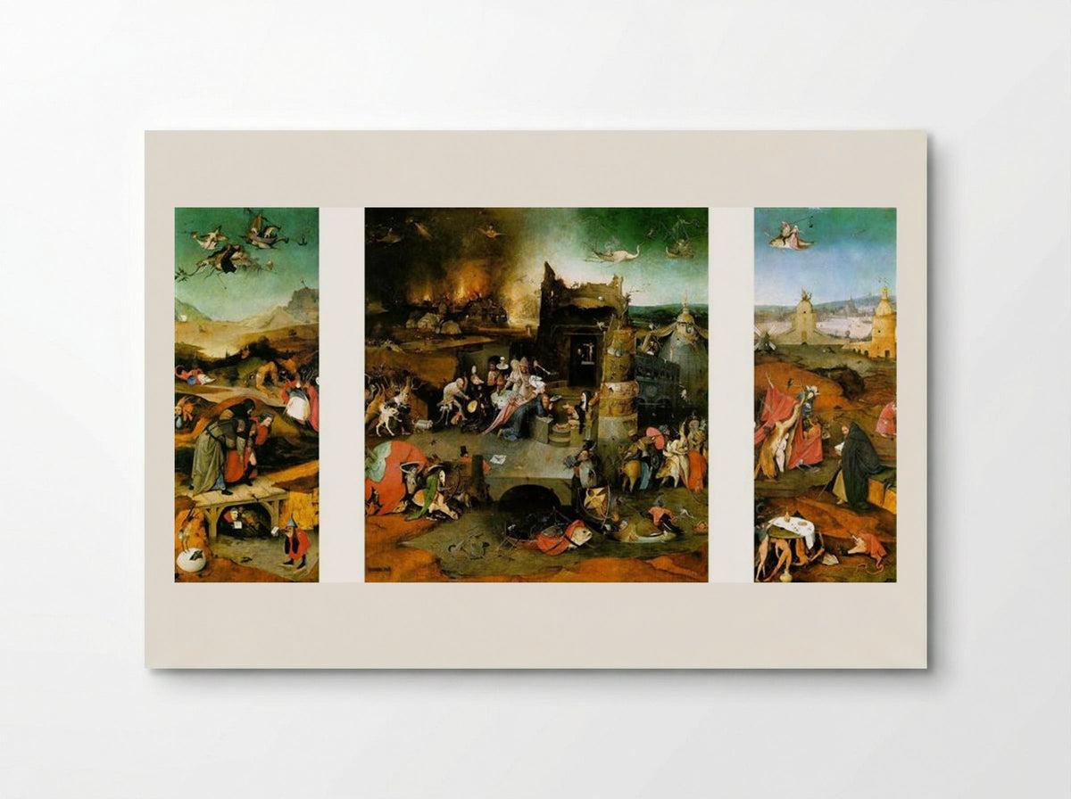 Triptych: The Temptation of St. Anthony - Hieronymus Bosch - Poster