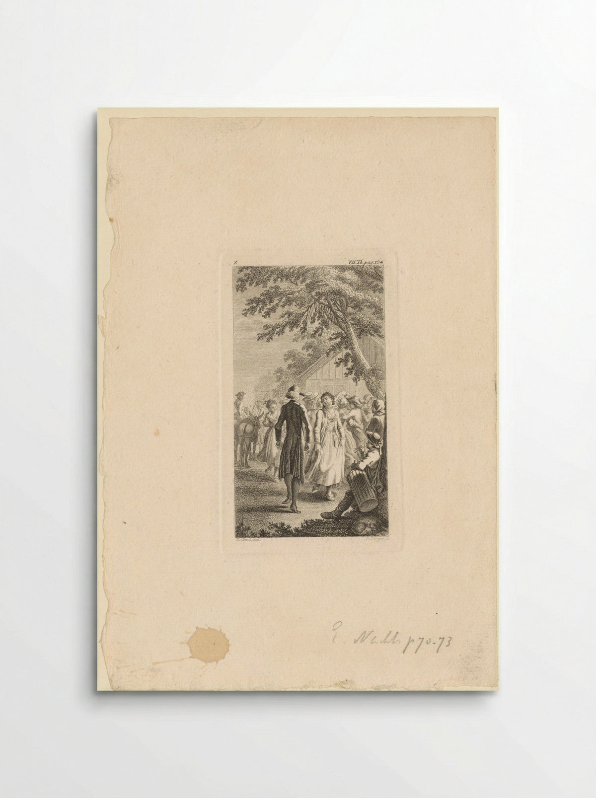 Tristram Shandy Dancing with a Peasant Girl - Christian Friedrich Himburg - Poster