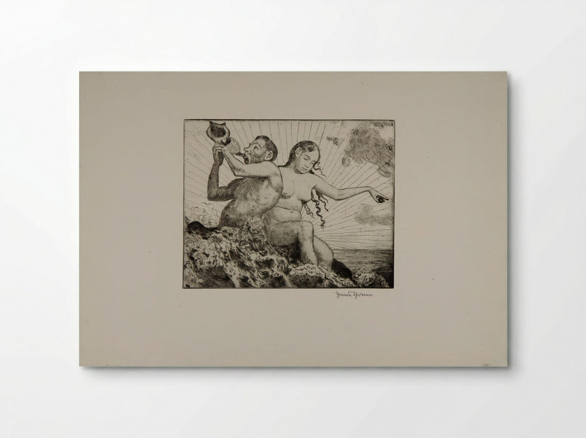 Triton Couple II (Miracle of the Sea) - Hans Thoma - Poster