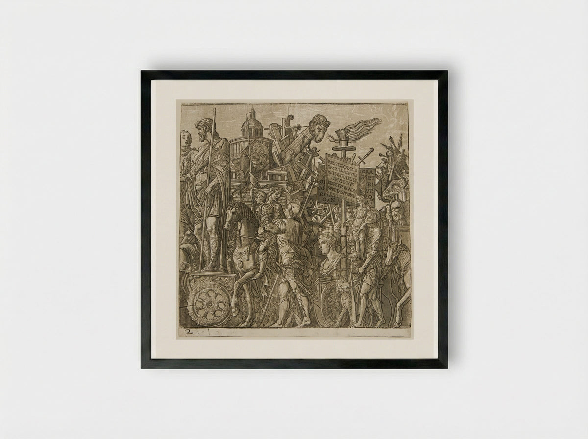 Triumph of Julius Caesar - Andrea Andreani - Framed Print Black