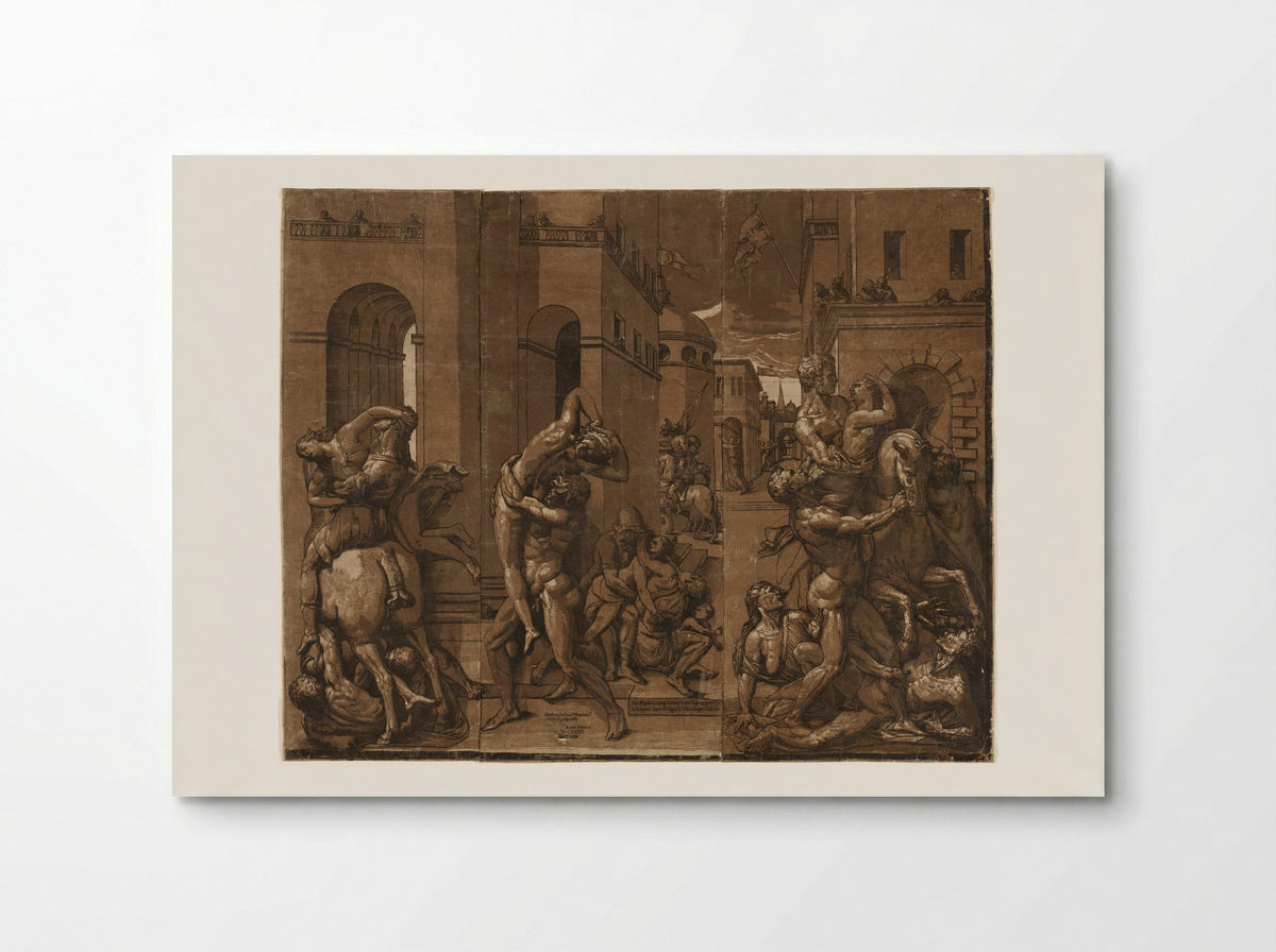 Triumph with Men, Women, and Children - Andrea Andreani - Poster