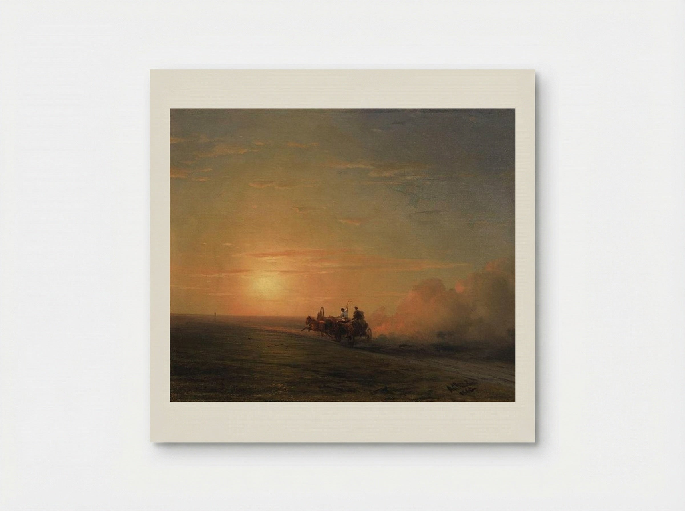 Troika in the Steppe - Ivan Aivazovsky - Poster
