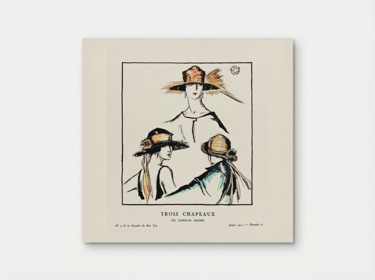 Trois Chapeaux (Three Hats) - Porter Woodruff - Poster