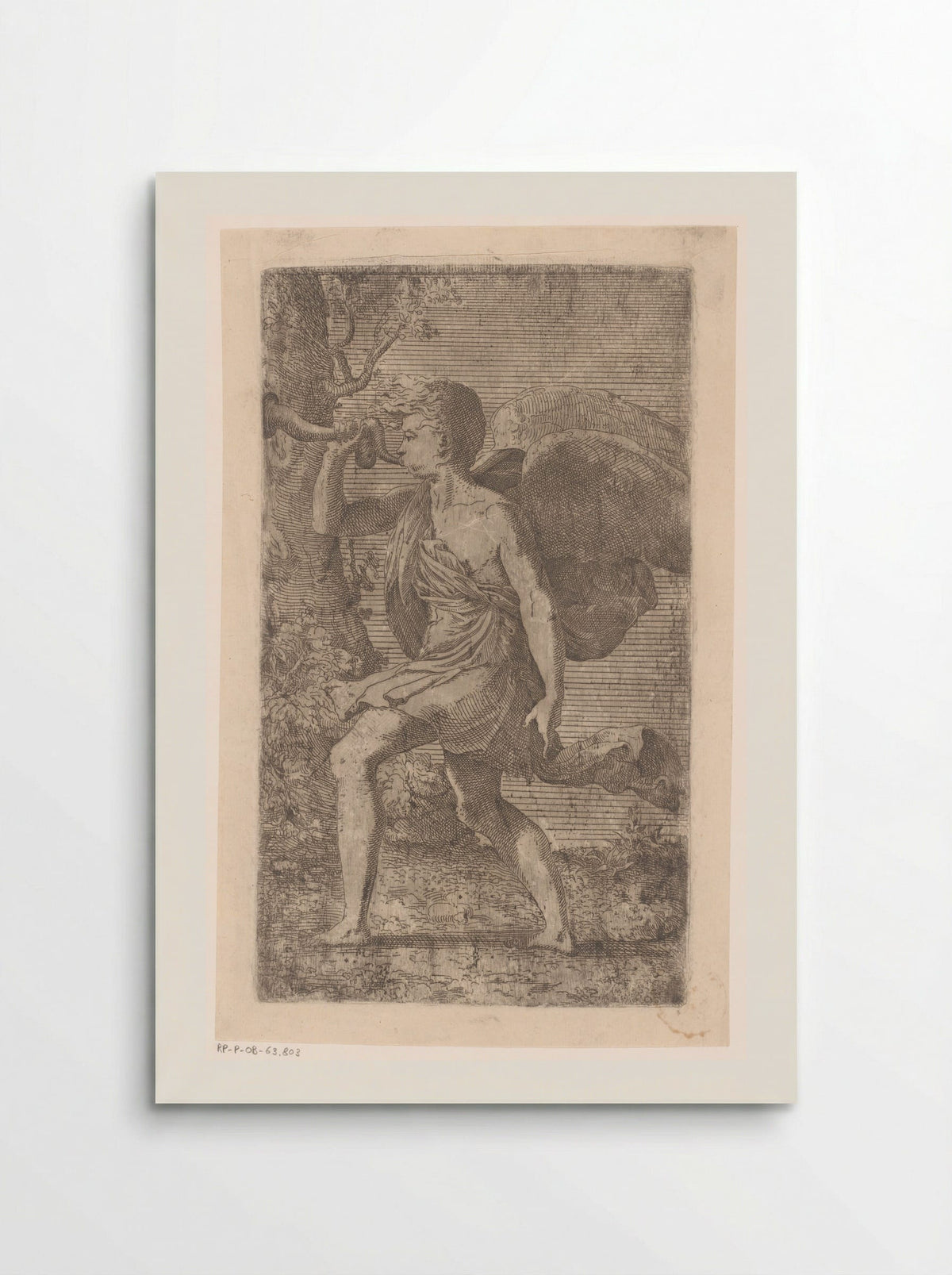 Trompetblazende engel - Léon Davent - Poster