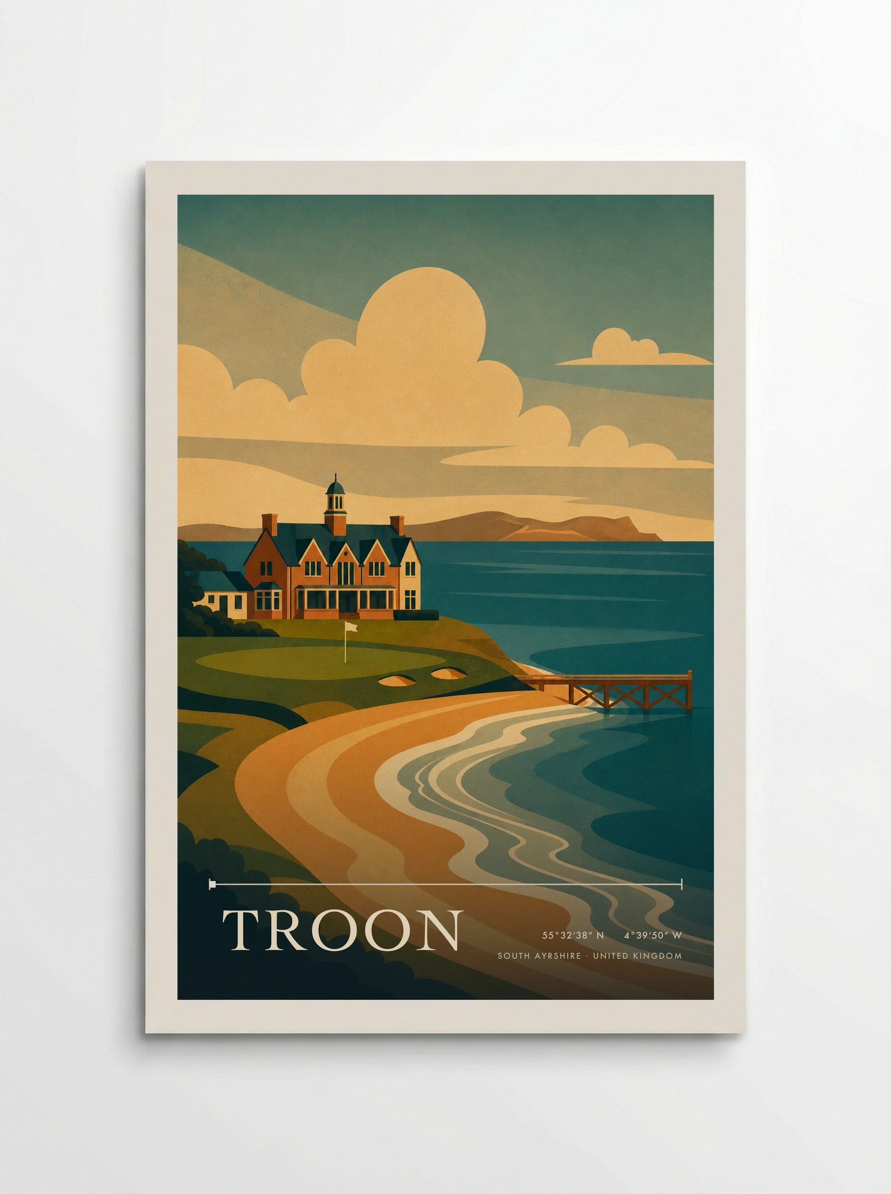 Troon South Ayrshire United Kingdom Travel Poster - Poster