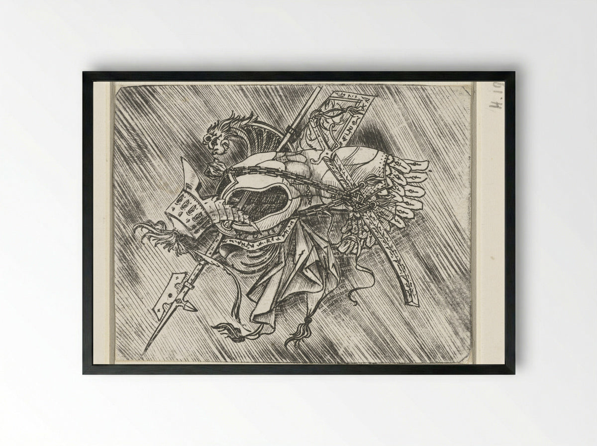 Trophy of Arms - Meester van 1515 - Framed Print Black
