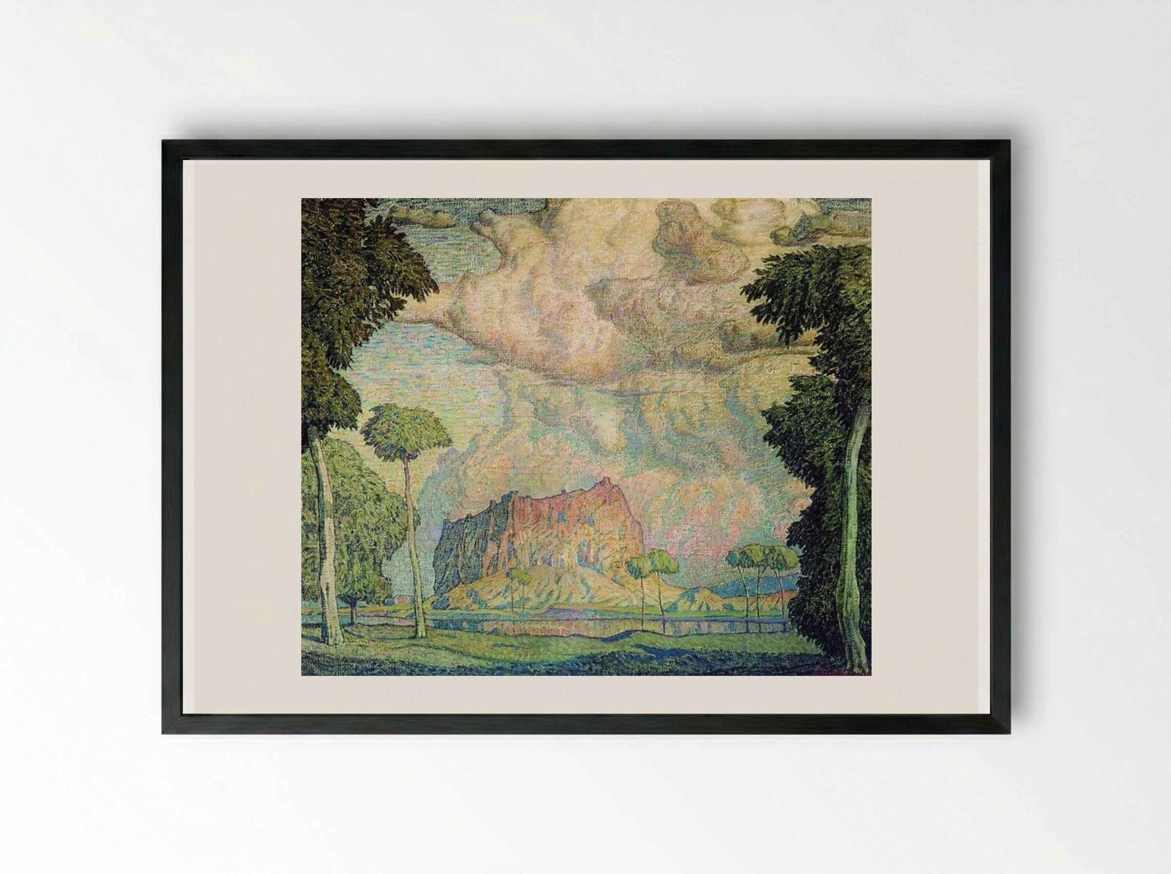 Tropical Landscape - Konstantin Bogaevsky - Framed Print Black