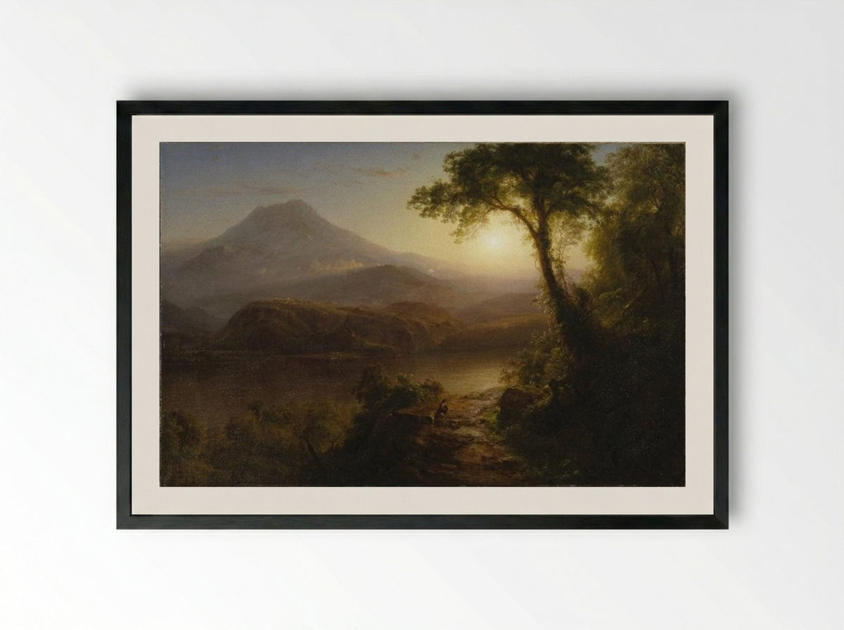 Tropical Scenery - Frederic Edwin Church - Framed Print Black