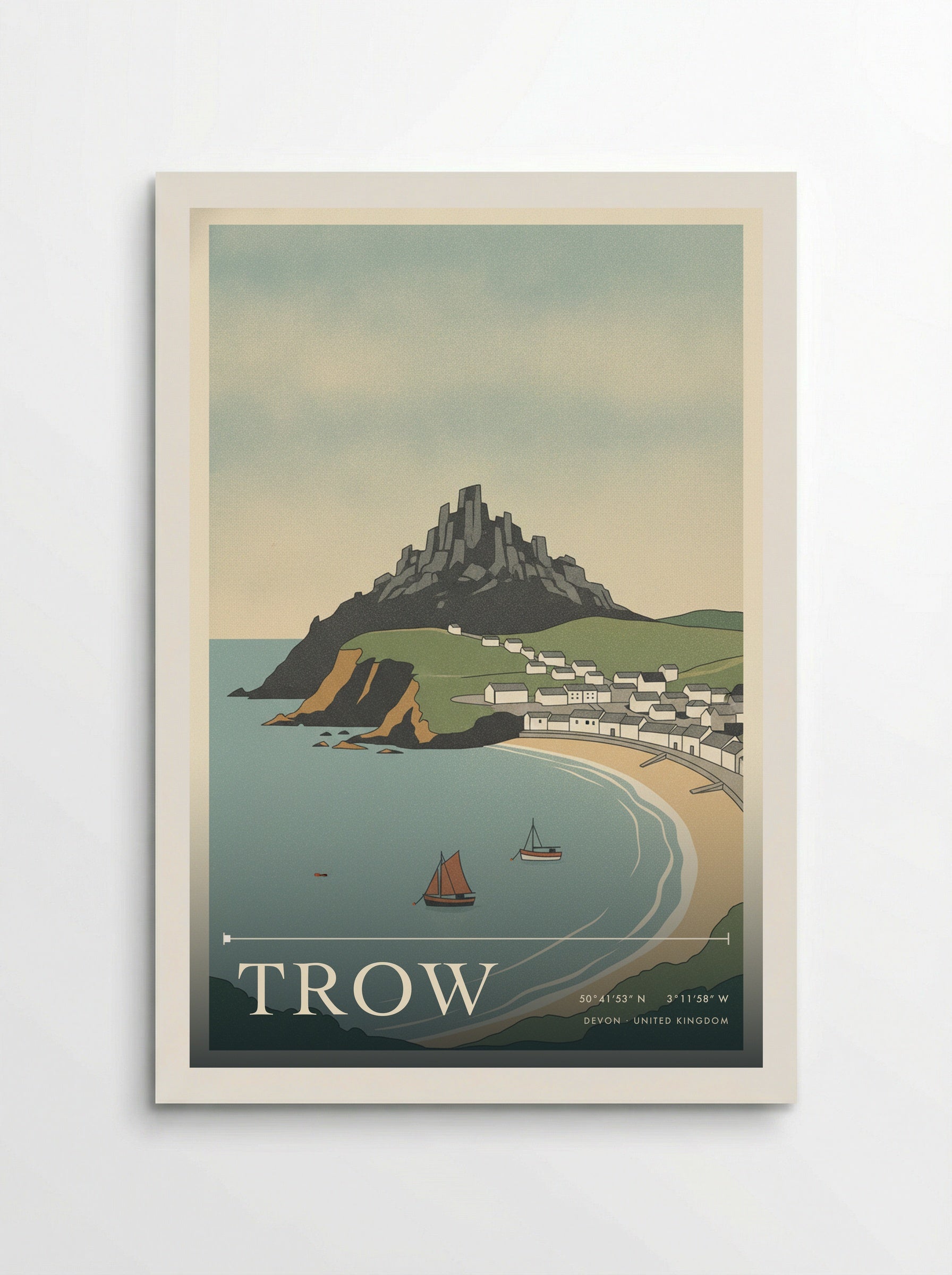 Trow Devon United Kingdom Travel Poster - Poster