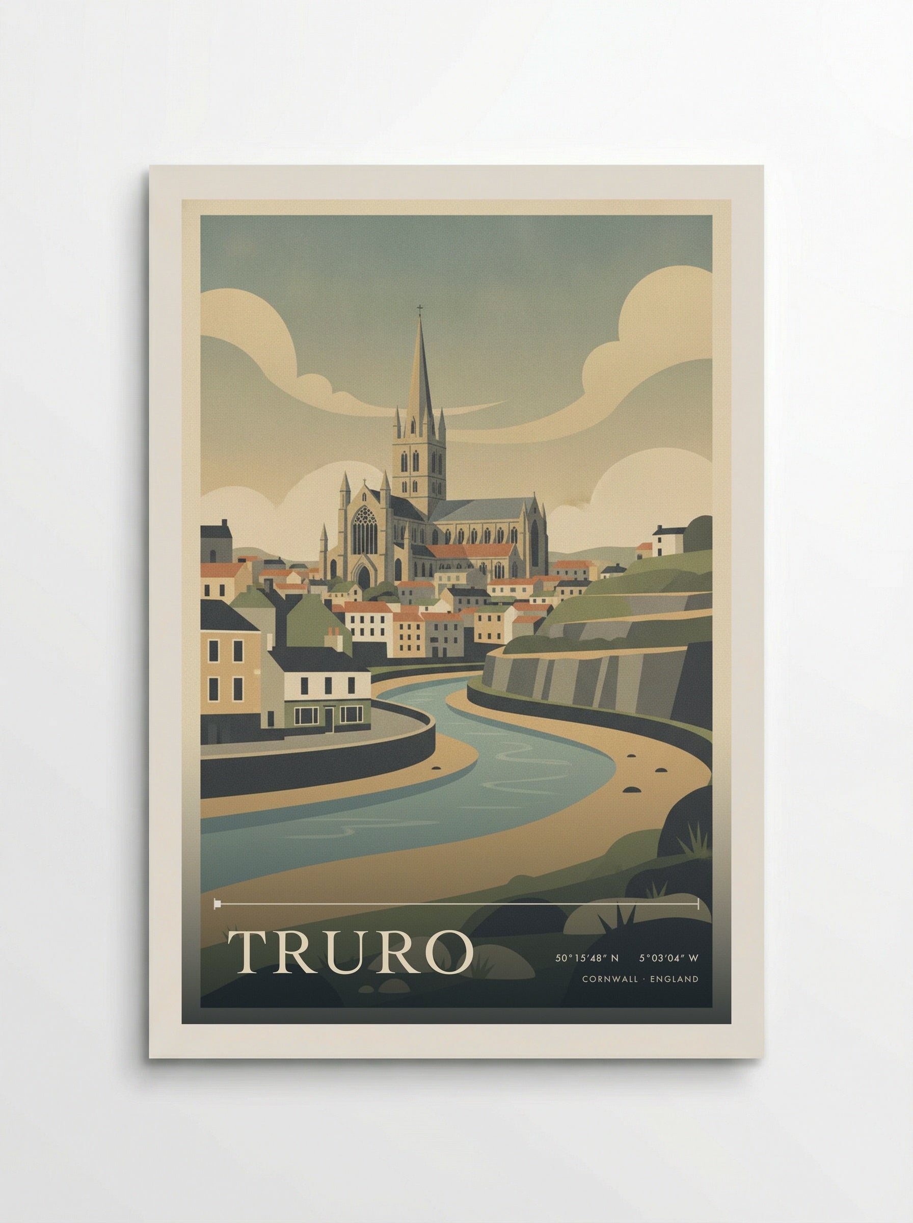 Truro Cornwall England Travel Poster - Poster