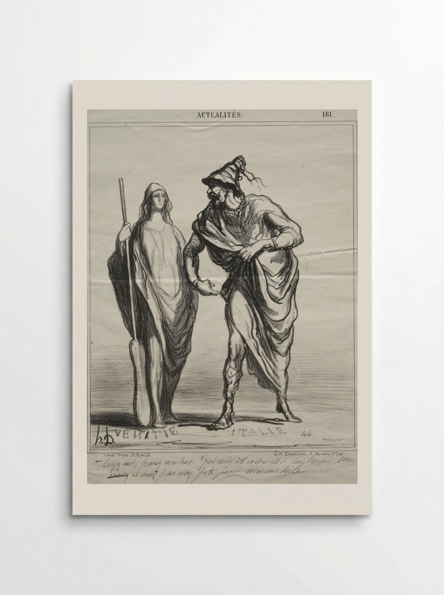 Trust me! Take my arm... - Honoré Daumier - Poster