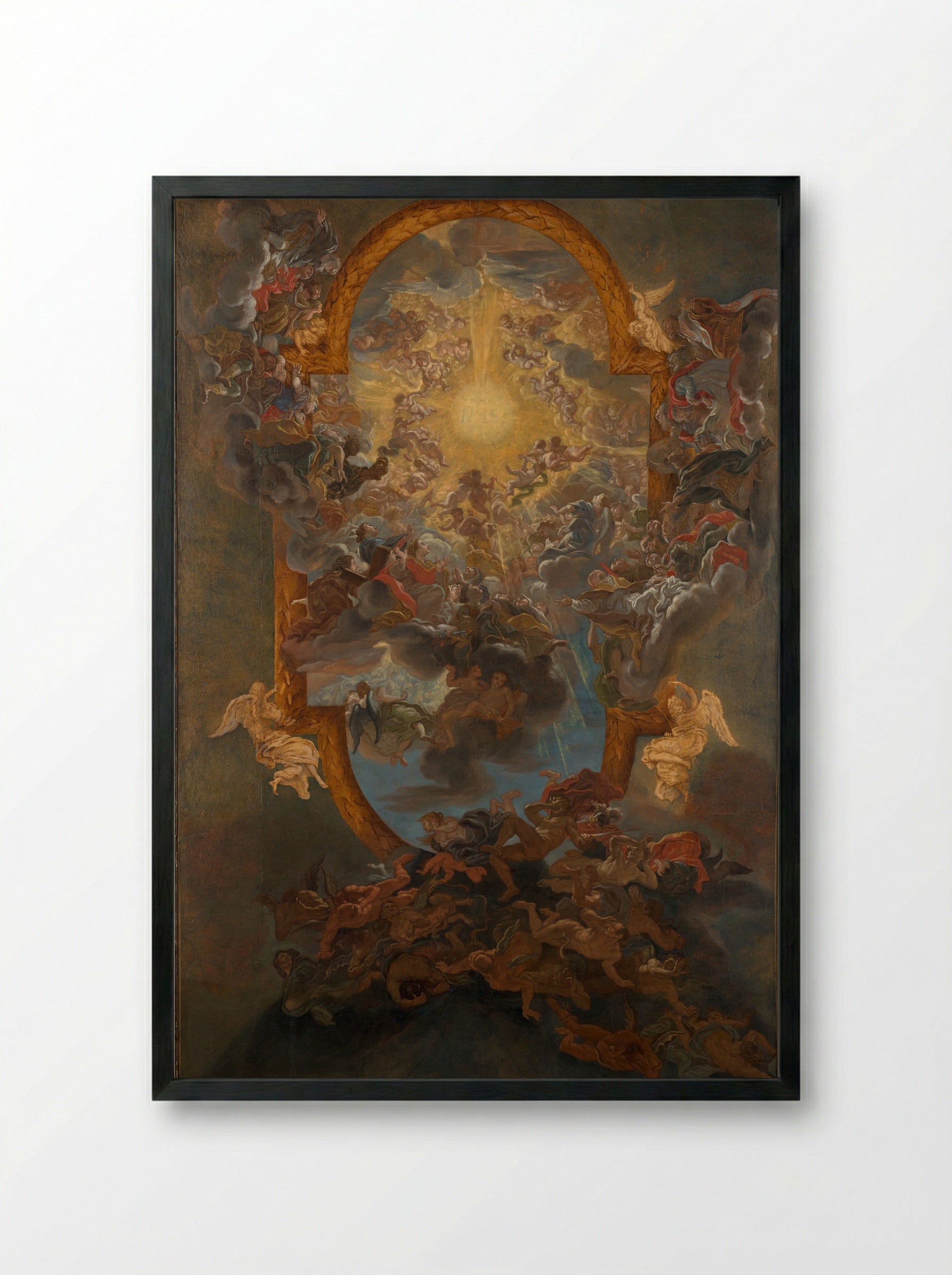 Truth (after Bernini) - Giovanni Battista Gaulli - Framed Print Black