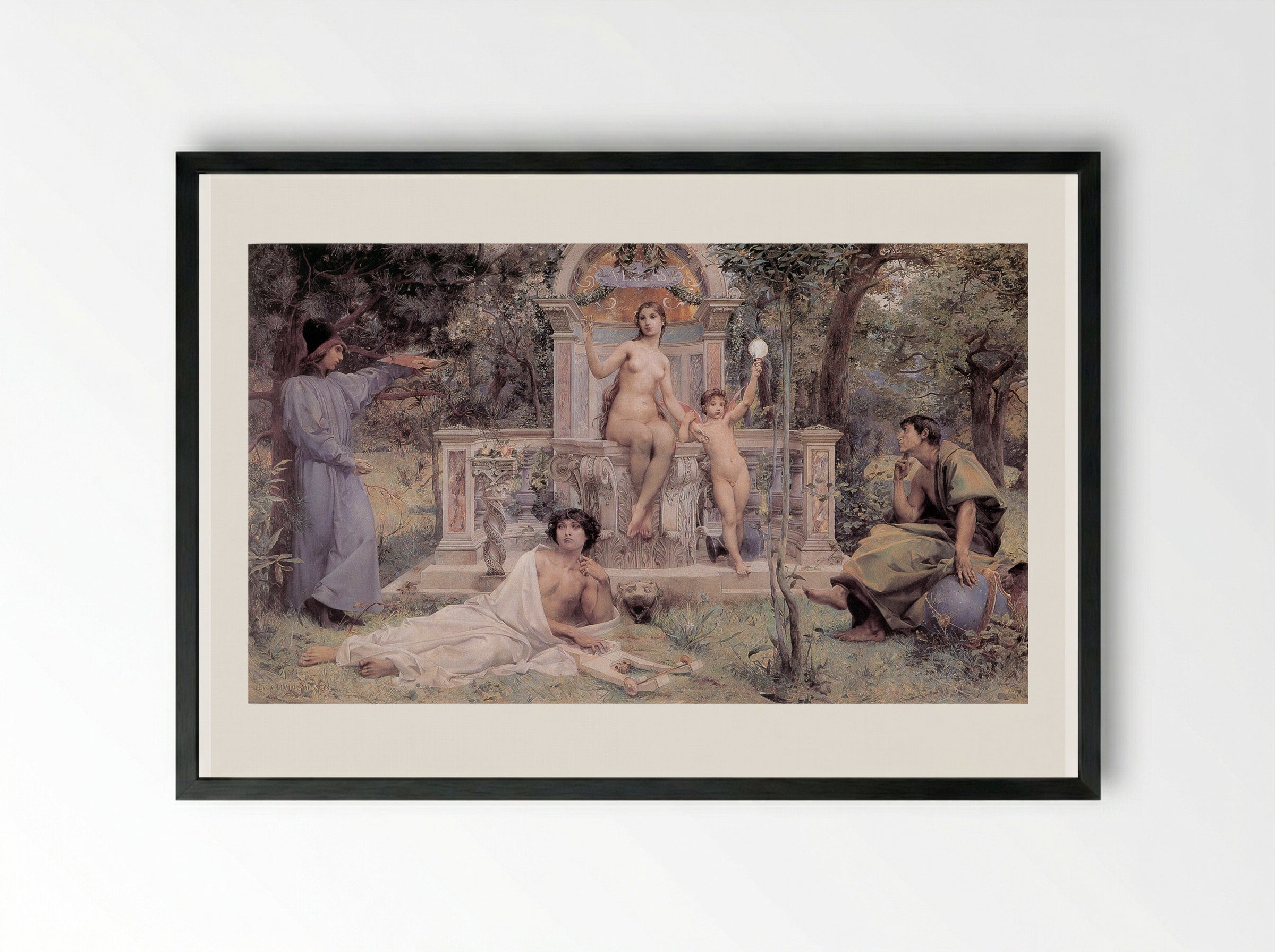 Truth - Luc-Olivier Merson - Framed Print Black