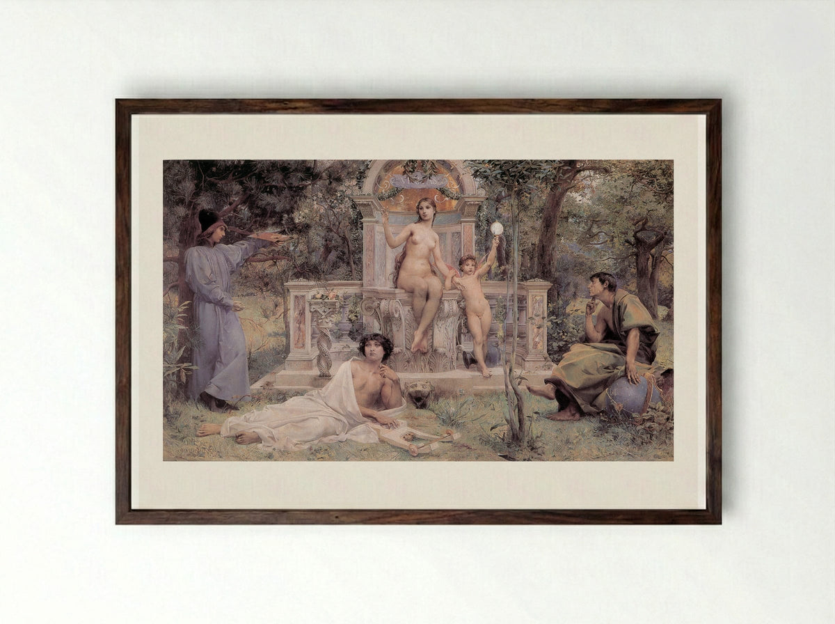 Truth - Luc-Olivier Merson - Framed Print Dark Wood