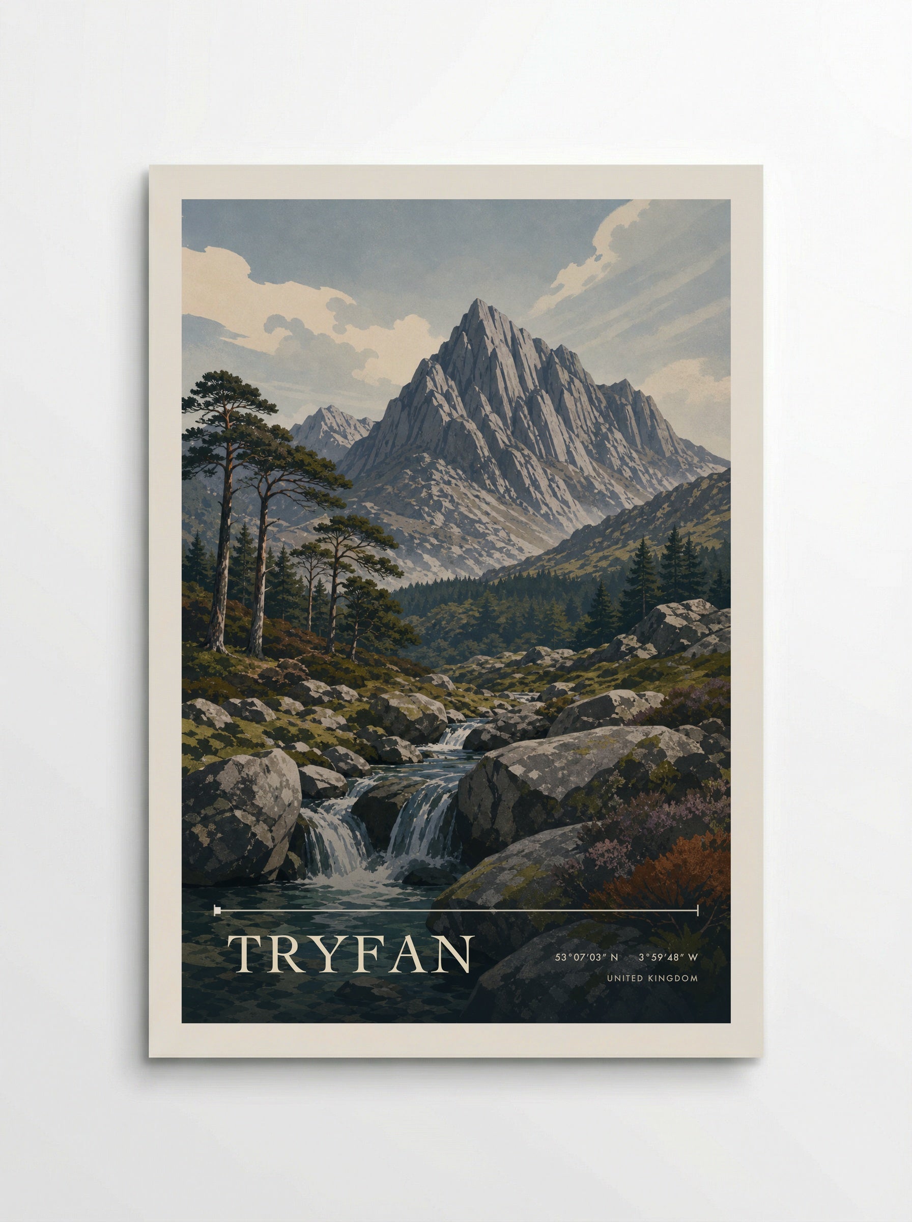 Tryfan United Kingdom Travel Poster - Poster