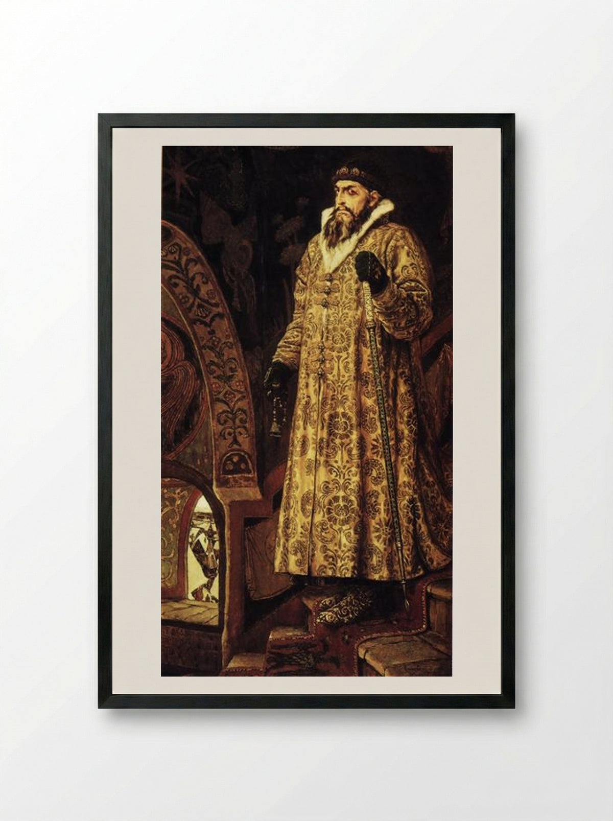 Tsar Ivan IV the Terrible - Viktor Vasnetsov - Framed Print Black