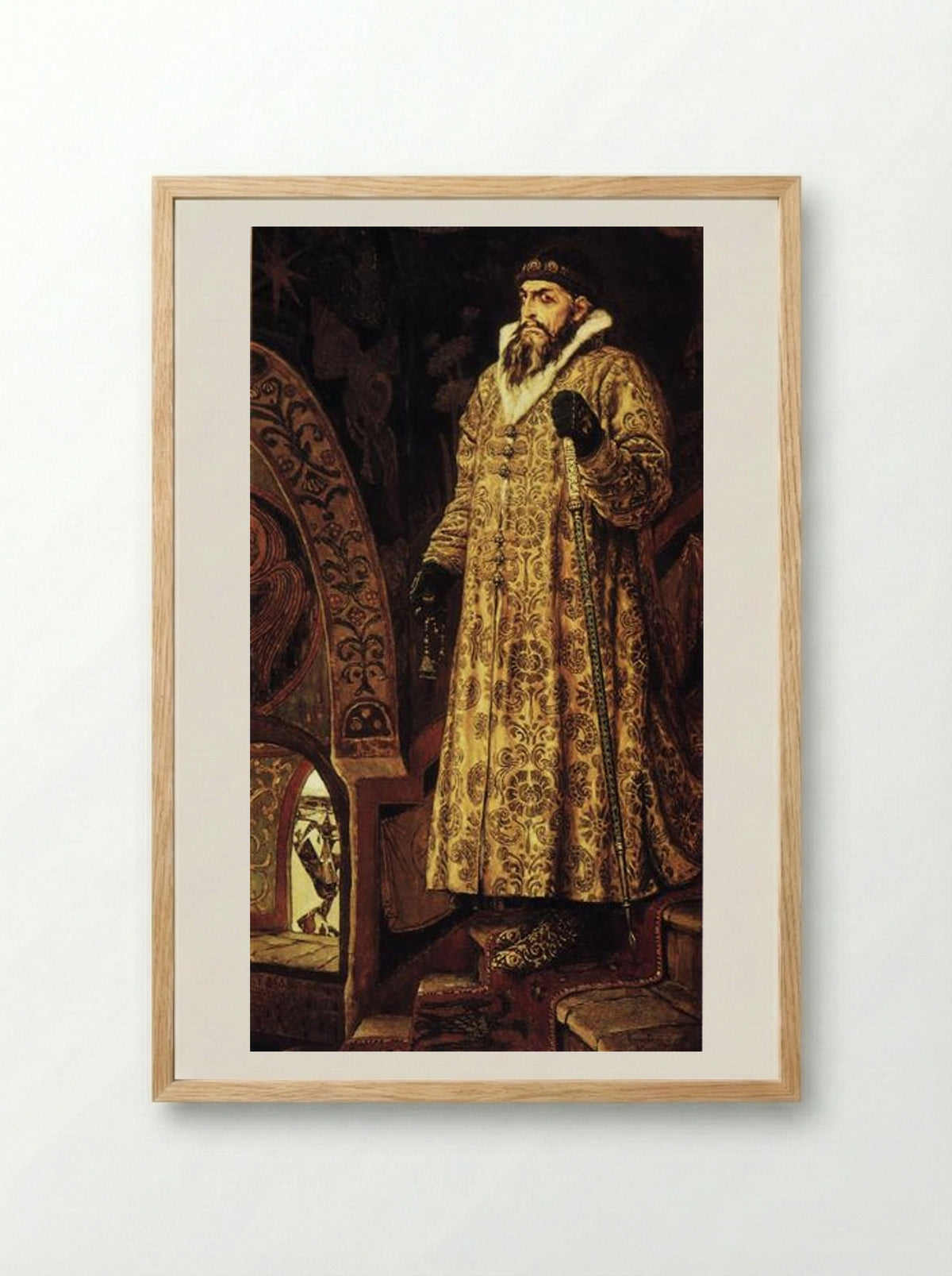Tsar Ivan IV the Terrible - Viktor Vasnetsov - Framed Print Wood