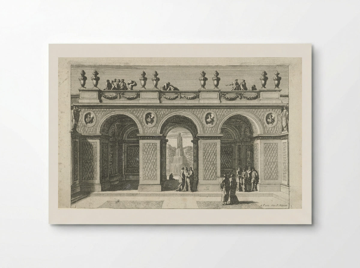 Tuinpaviljoen met drie bogen - Jean Lepautre - Poster