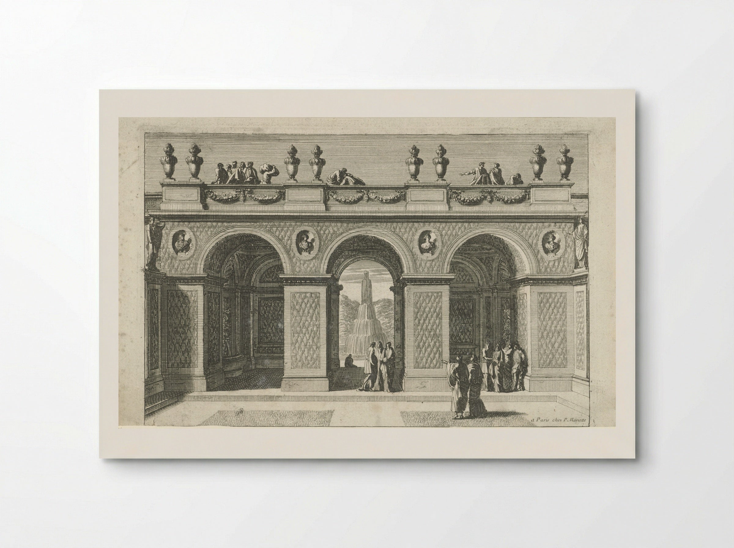 Tuinpaviljoen met drie bogen - Jean Lepautre - Poster