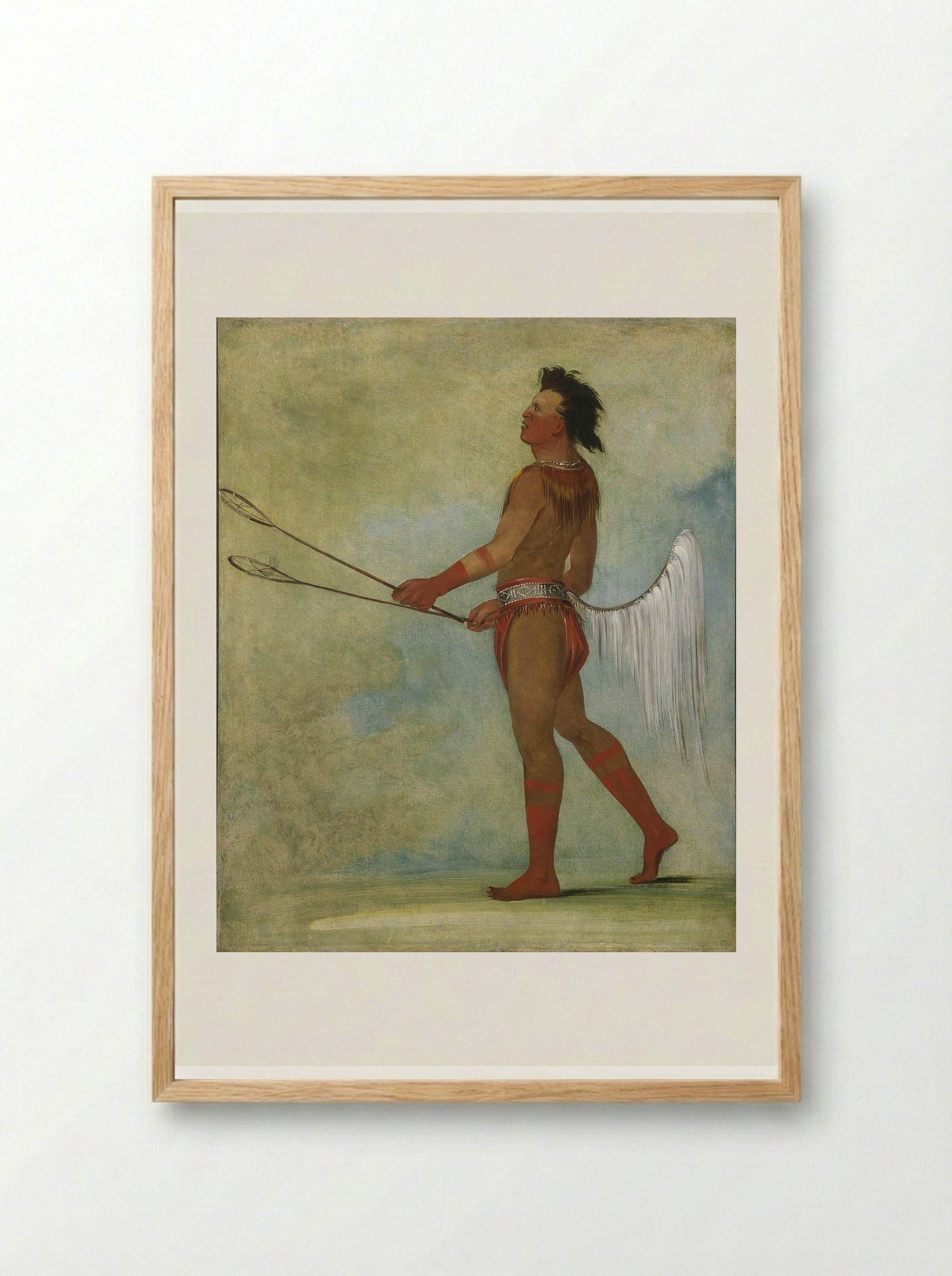 Tul-lock-chísh-ko, Drinks the Juice of the Stone (Choctaw) - George Catlin - Framed Print Wood