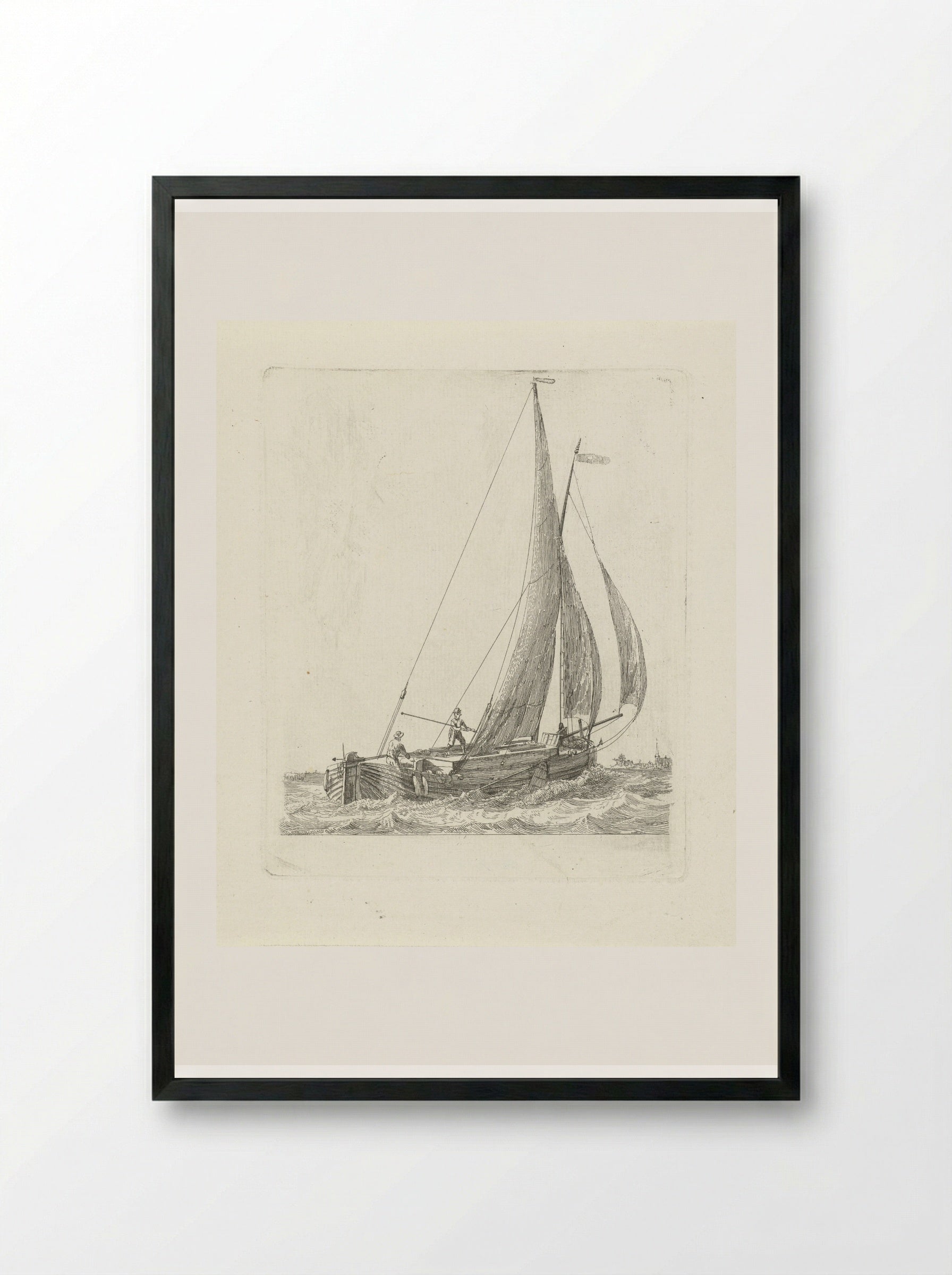 Turfschip, een zogenaamde Venus - Gerrit Groenewegen - Framed Print Black