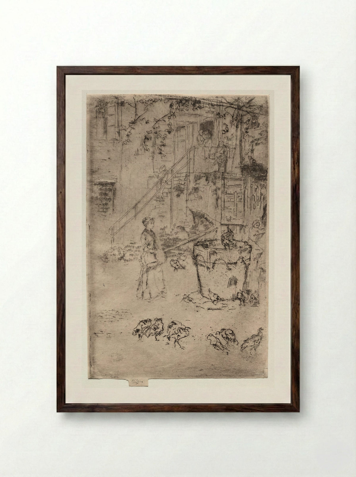 Turkeys - James McNeill Whistler - Framed Print Dark Wood