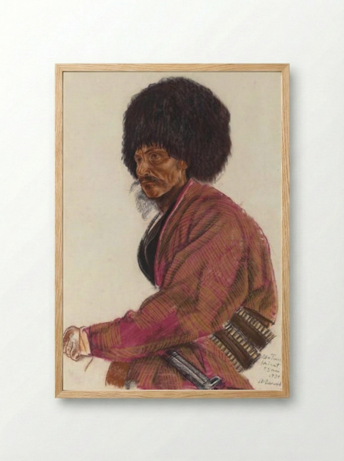 Turkmen. Khairat - Alexandre Jacovleff - Framed Print Wood