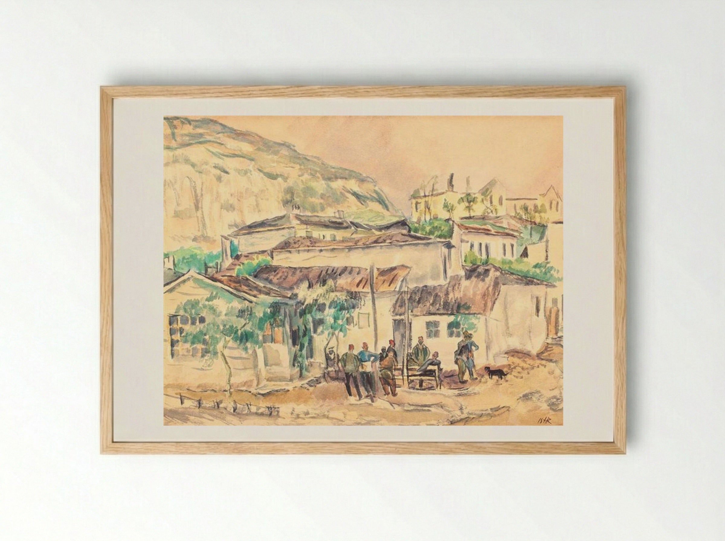 Turks at the Cafe - Iosif Iser - Framed Print Wood