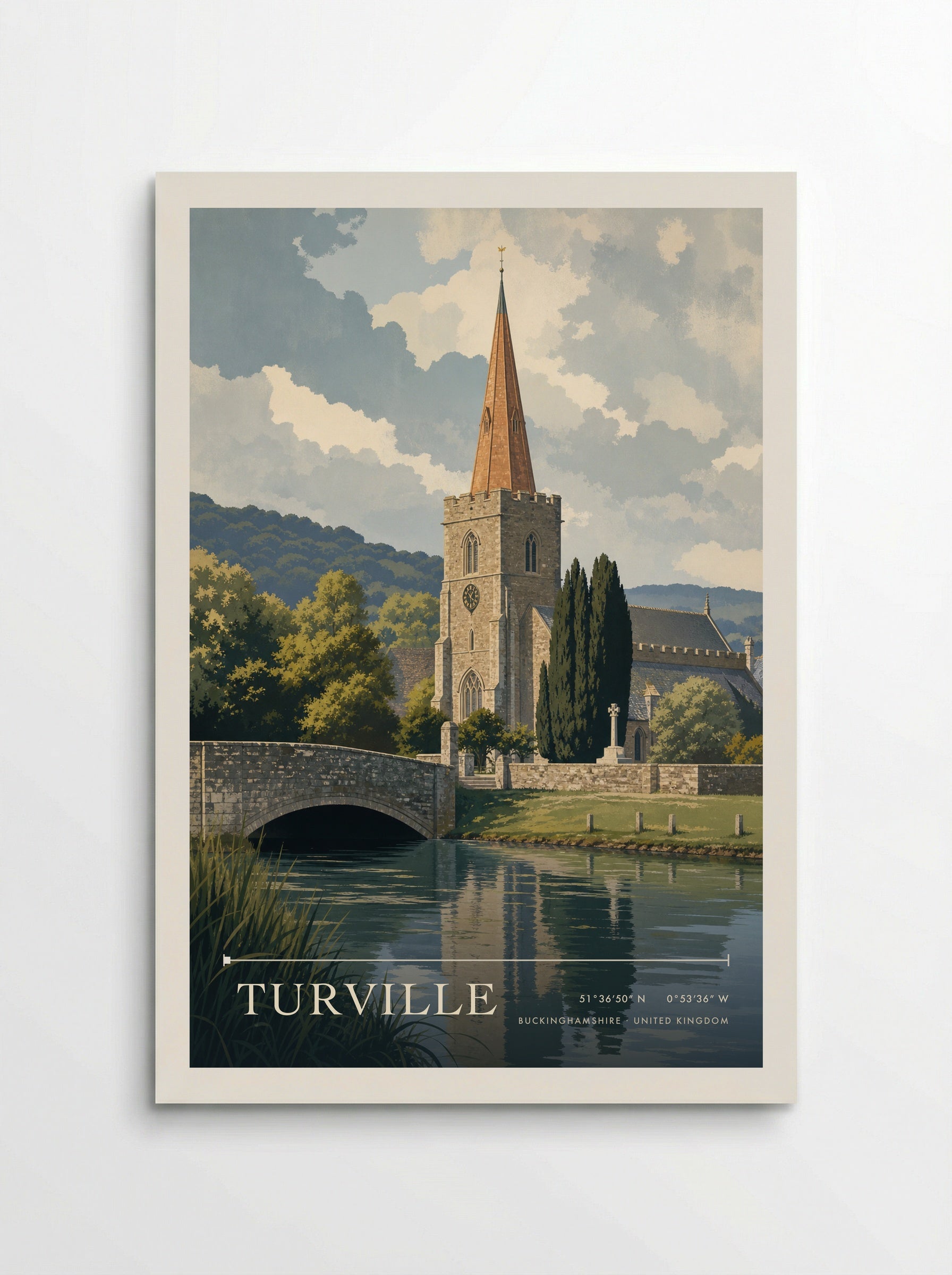 Turville Buckinghamshire United Kingdom Travel Poster - Poster