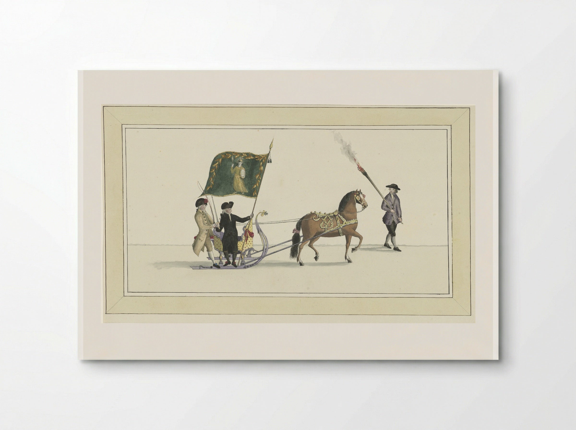Twaalfde slede - Abraham Delfos - Poster